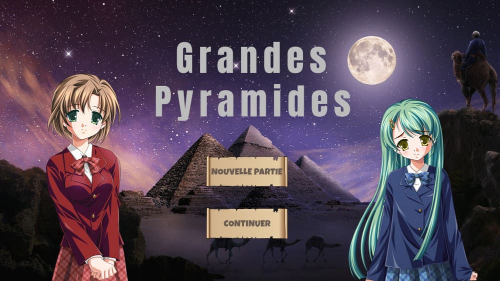 Visual novel français Grandes pyramides réalisé par Visual Web Novel